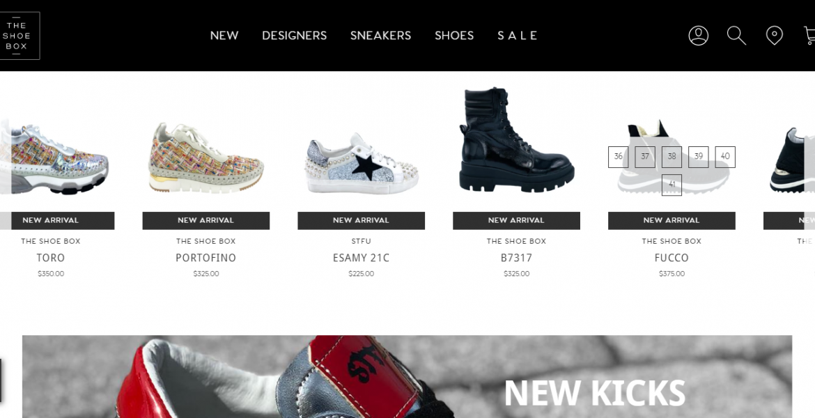 The Shoe Box - eCommerce store for designer shoes - Think Tanker